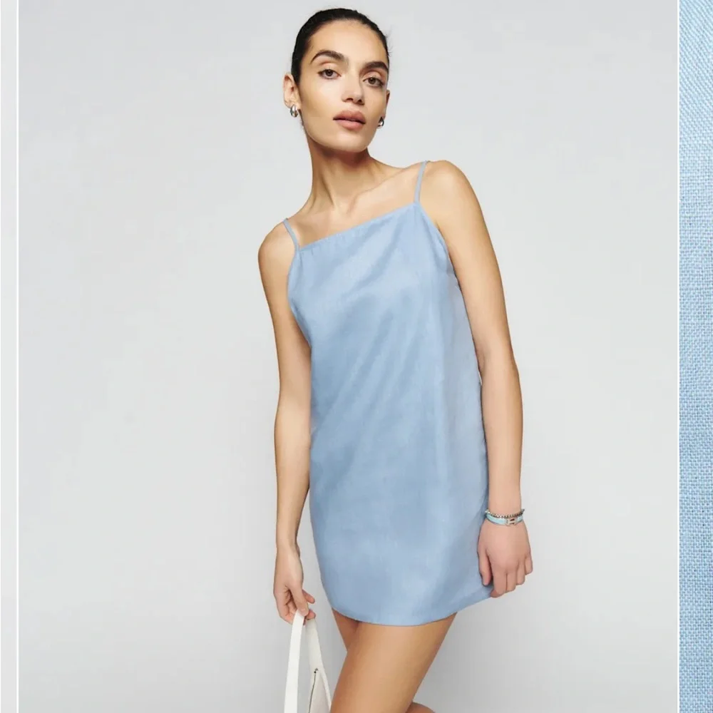 Reformation Light Blue Mini Slip Dress - Picture 1 of 10